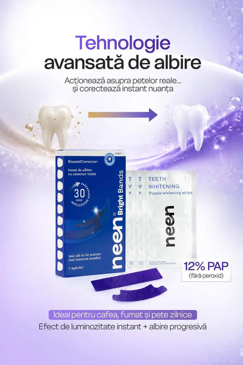 alternativa la benzi buencia mov benzi de albire mov neen cu efect instant si fara peroxid