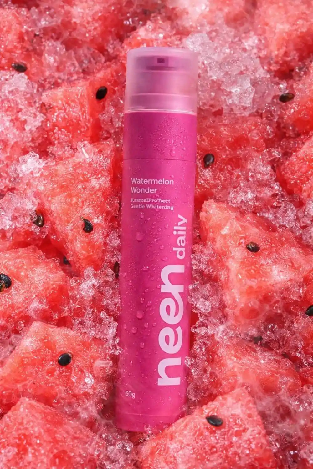 pasta de dinti neen daily watermelon wonder cu aroma de pepene rosu pentru albire delicata si protectia smaltului