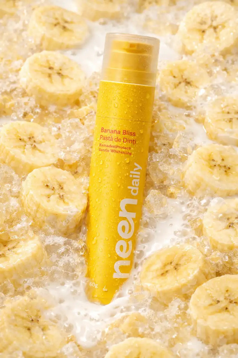 pasta de dinti neen in lapte si banane