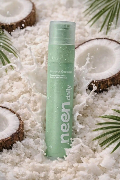 pasta de dinti neen daily coconut coolness cu aroma naturala de cocos pentru albire delicata si respiratie proaspata