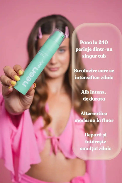 pasta de dinti neen daily coconut coolness cu aroma naturala de cocos, fara fluor, pentru albire delicata si protectia smaltului