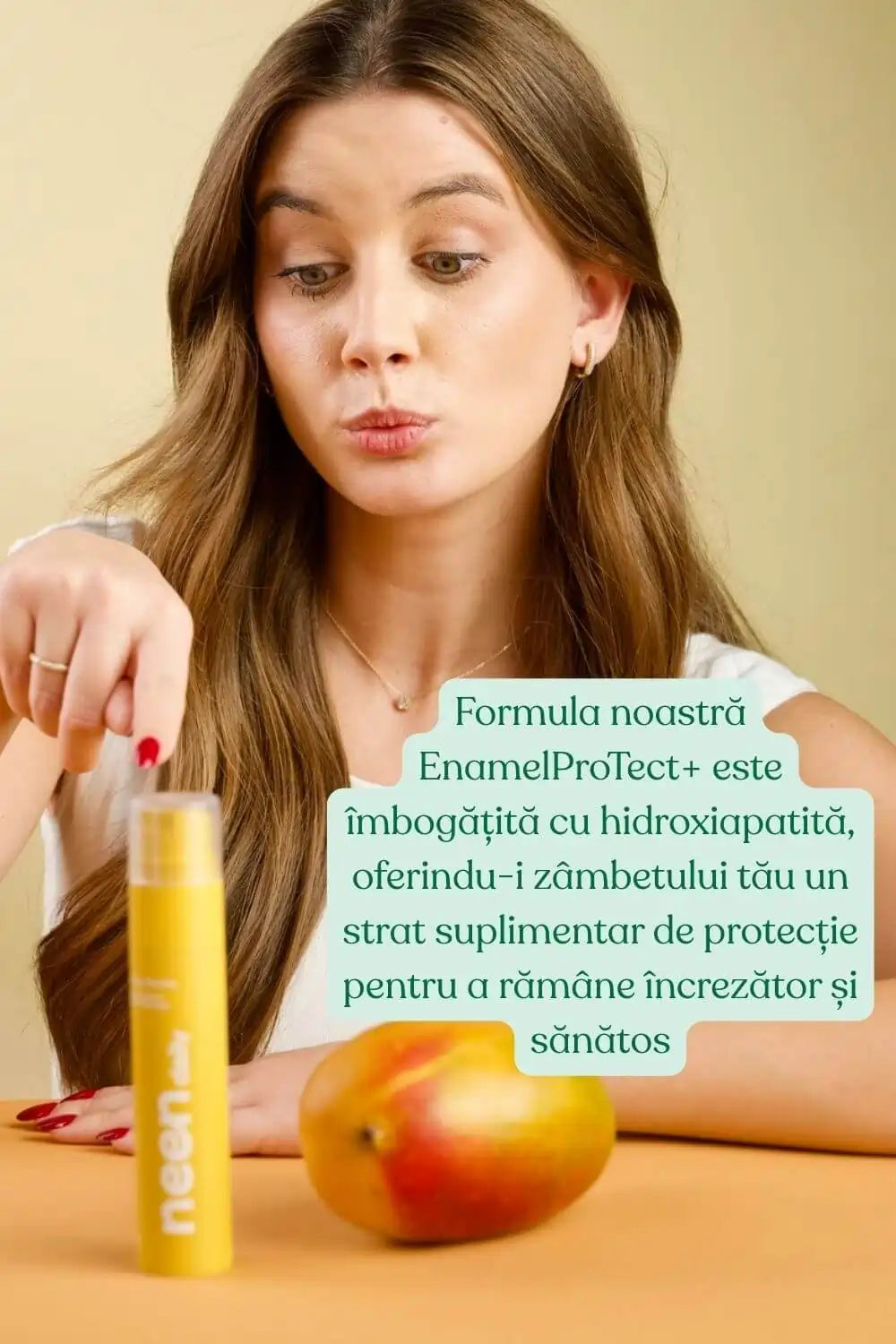 pasta de dinti neen daily mango mantra fara fluor fara SLS non abraziva pentru albire treptata si protectia smaltului