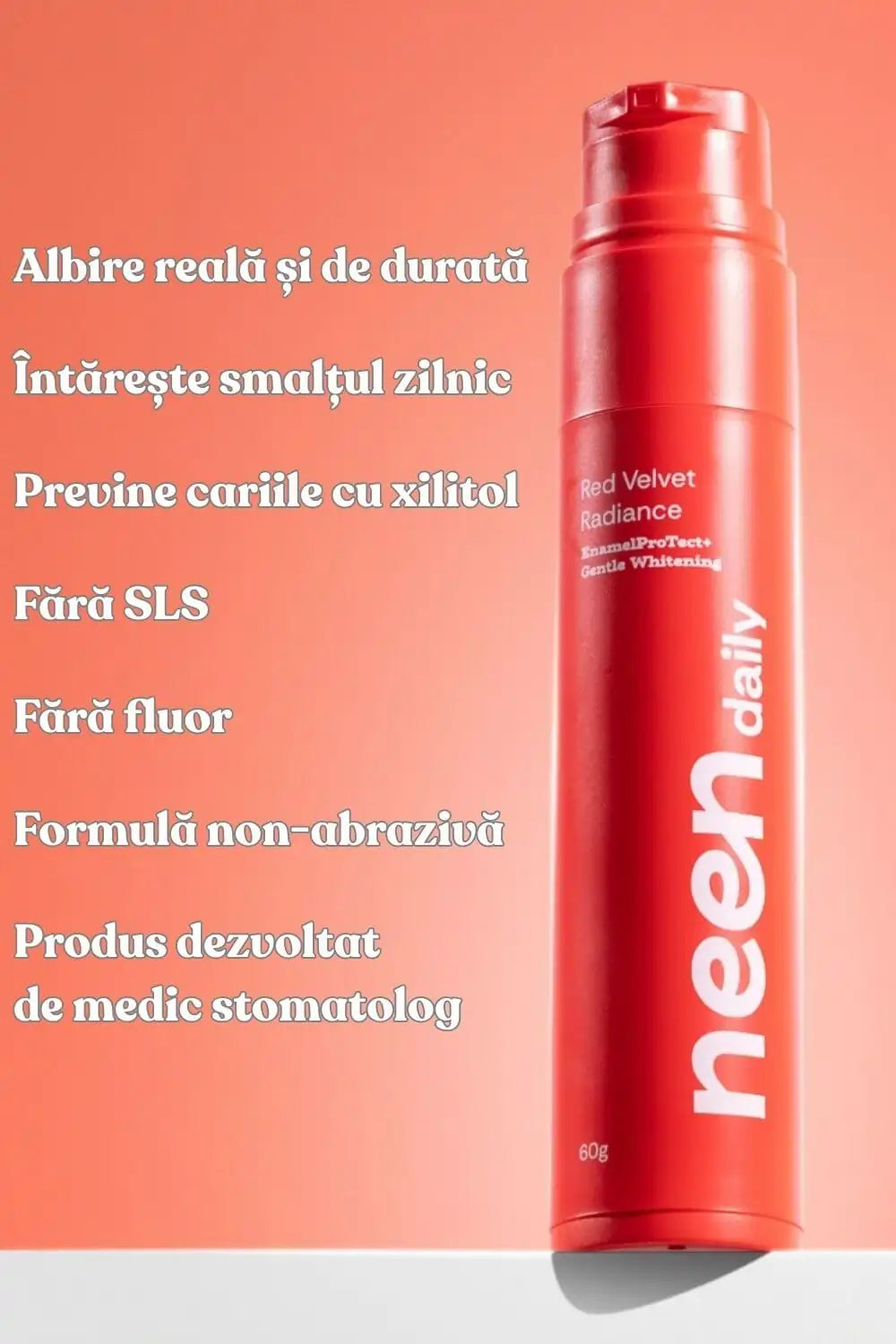 pasta de dinti neen daily red velvet fara fluor cu xylitol pentru prevenirea cariilor si intarirea smaltului