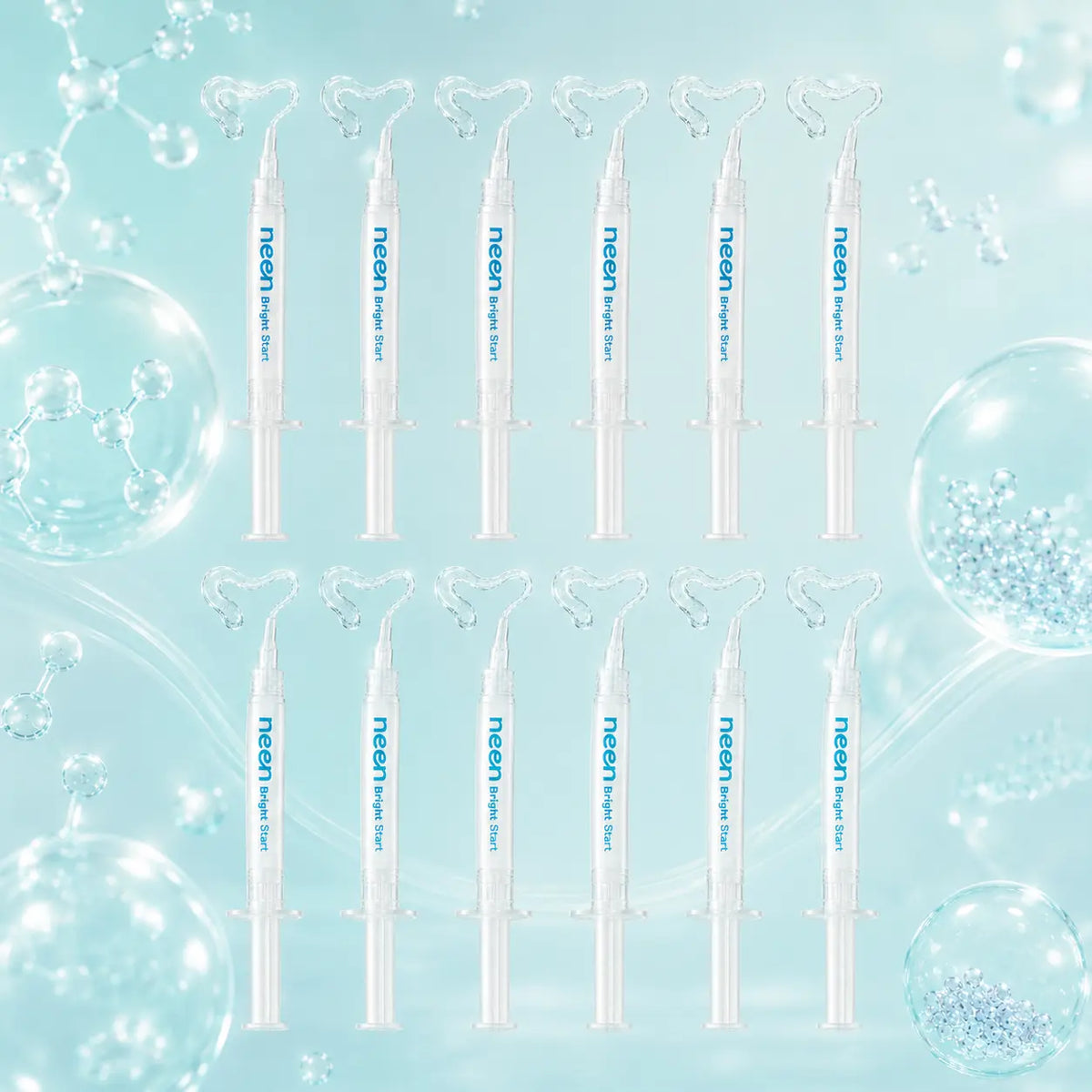 12 rezerve cu gel de albire PAPatide+ neen® Bright Start pentru sistemul de albire a dinților cu LED